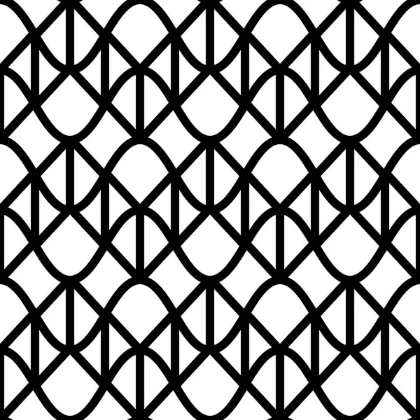 黒と白の幾何学的なシームレスなパターン — ストックベクタ