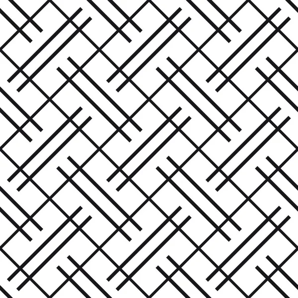 Modèle de lignes géométriques abstraites noir et blanc — Image vectorielle