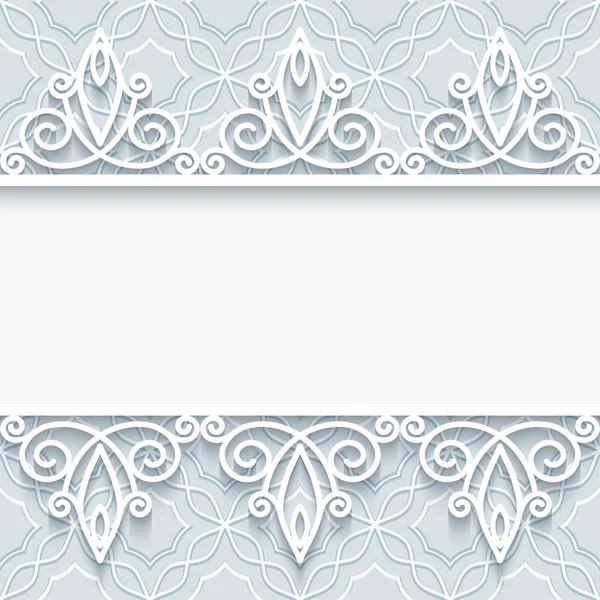 Vintage background with lace borders — Stock Vector