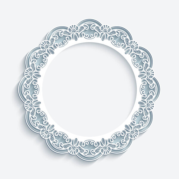 Empty plate with ornamental border