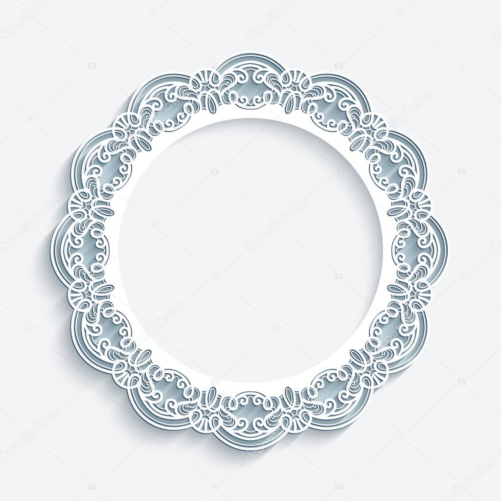 Empty plate with ornamental border