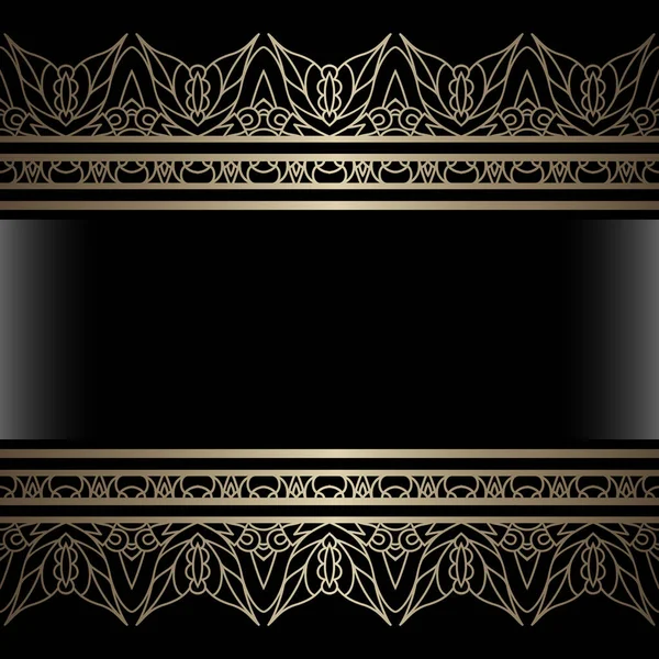 Vintage background with gold borders — Stock Vector