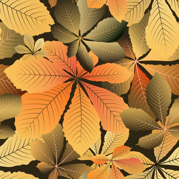 Modèle de feuilles jaunes — Image vectorielle