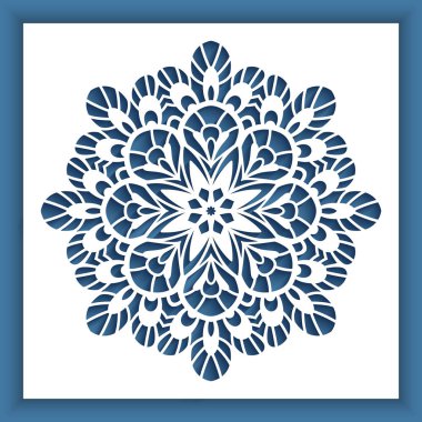 Kare panel kesme ile yuvarlak desen