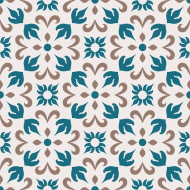 Sorunsuz floral swirls desen