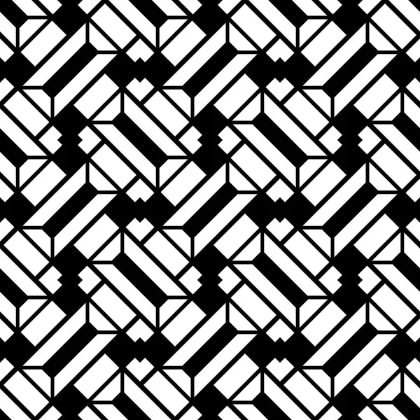 Patrón geométrico abstracto en blanco y negro — Vector de stock