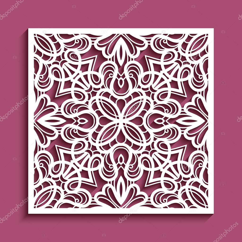 Cutout paper ornament, lace pattern