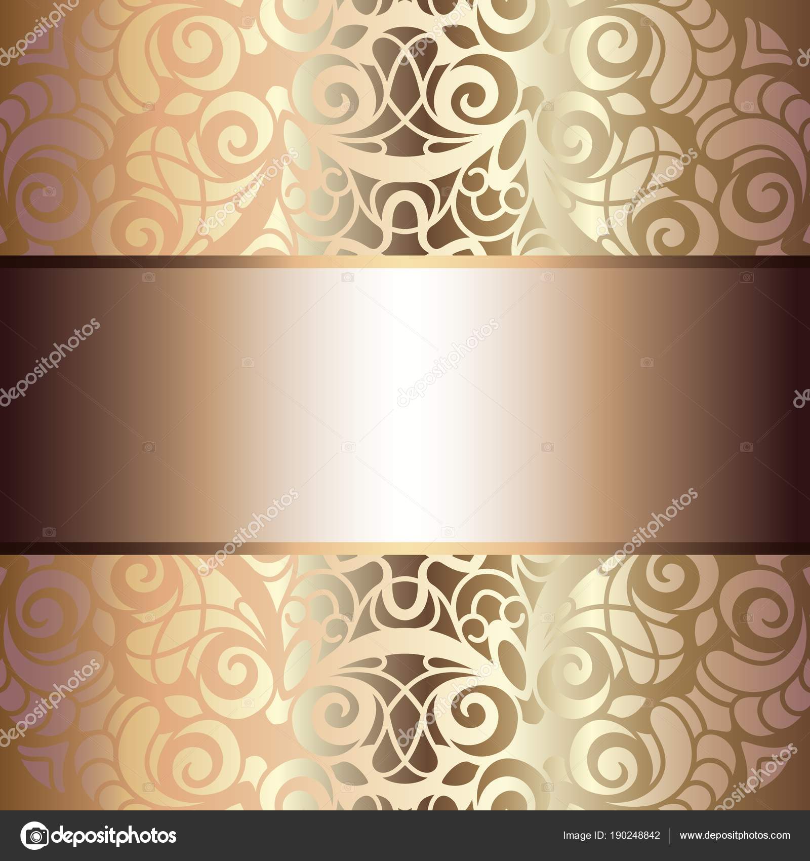 Vintage gold background, invitation design Stock Vector Image by ...
