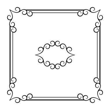 Girdap köşeli Vintage kare çerçeve