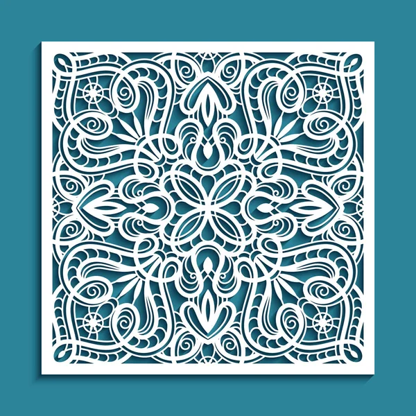 Square tile with lace pattern — Stock Vector