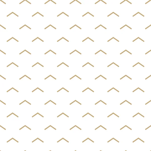 Abstraktní Jednoduchý Vzor Zlatými Šipkami Bílé Zlaté Ozdobné Pozadí Bezešvé — Stockový vektor