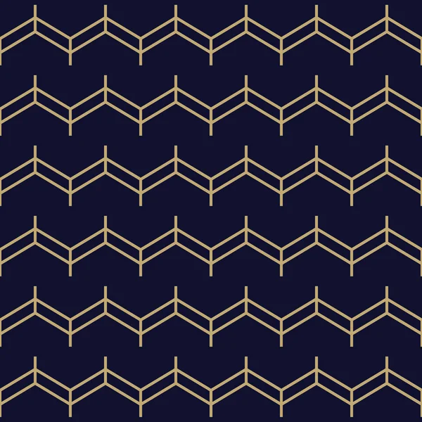 Modèle Géométrique Simple Avec Des Lignes Zigzag Doré Fond Ornemental — Image vectorielle