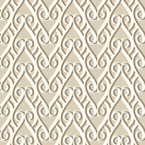 Patrón Inconsútil Vintage Fondo Pantalla Ornamental Colores Beige Neutros Fondo — Vector de stock