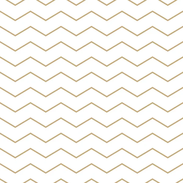 Jednoduchý Geometrický Obrazec Zlatými Klikatými Čarami Bílé Zlaté Ozdobné Pozadí — Stockový vektor