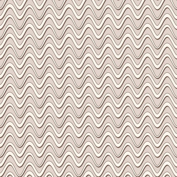 Abstract Wavy Lines Pattern Simple Wave Ornament Seamless Background Neutral — Stock Vector