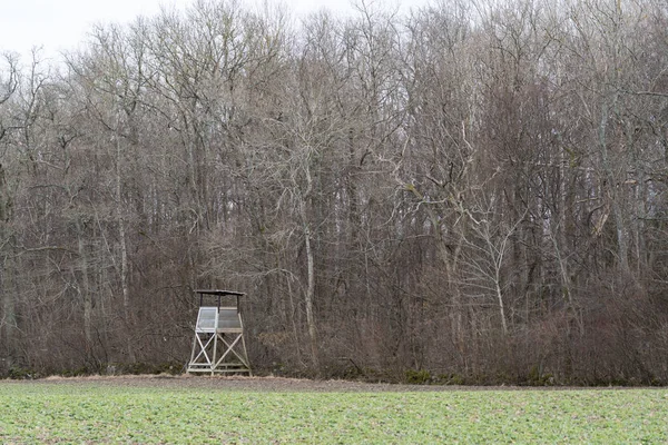 Torre de caza junto a un bosque —  Fotos de Stock