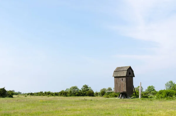 Houten windmolen wrak — Stockfoto