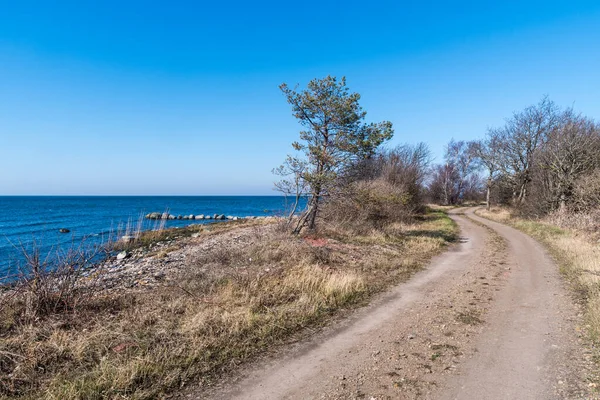 Schotterstraße Der Küste Auf Der Schwedischen Insel Oland — Stockfoto