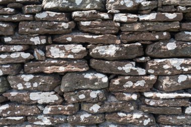 Eskiler aşınmış kuru taş duvar arkaplanı