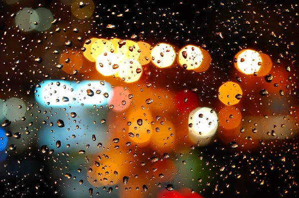 Gotas de agua sobre vidrio — Foto de Stock