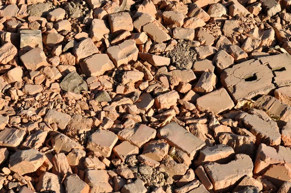 갈색 깨진된 벽돌 닫기 — 스톡 사진