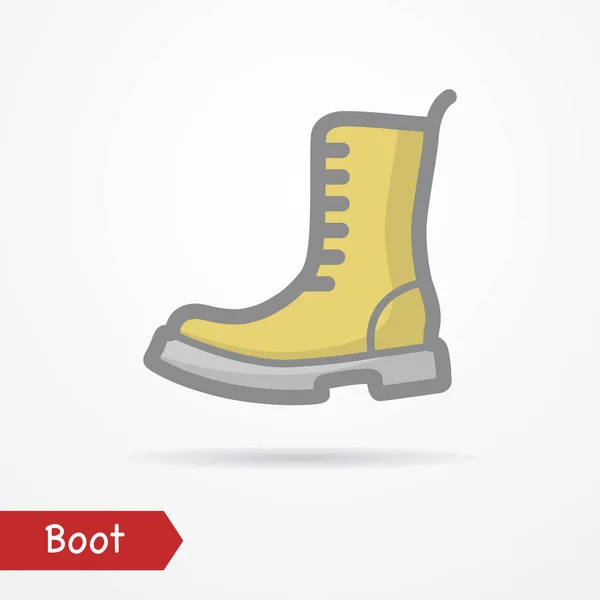 Military boot vector icon — Stock Vector
