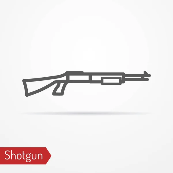 Shotgun silhouette vector icon — Stock Vector