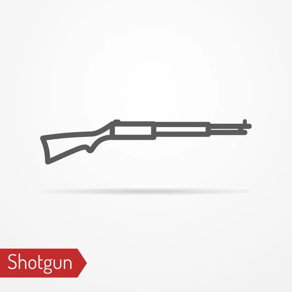 Klasik avcı tüfeği siluet vektör simgesi — Stok Vektör