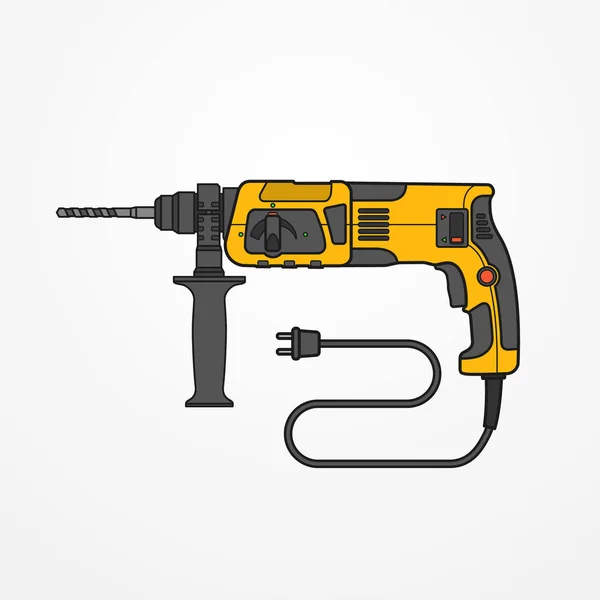 Rotary hammer vector image — Stock Vector