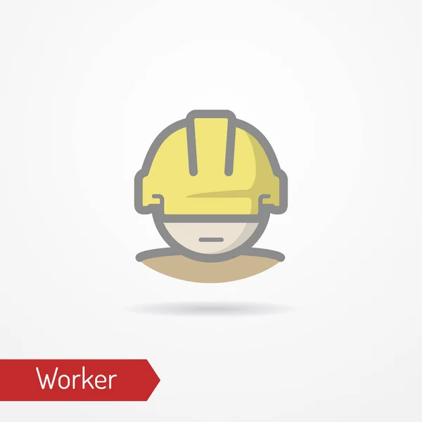 Arbeiter Gesicht Vektor-Symbol — Stockvektor