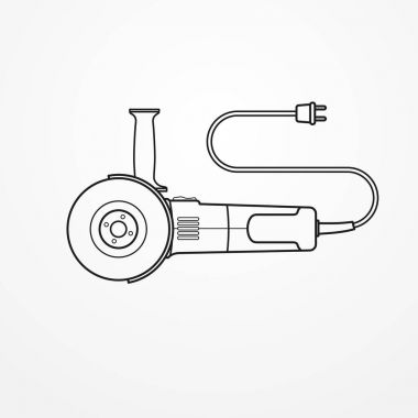 Elektrik açı değirmeni vektör görüntü