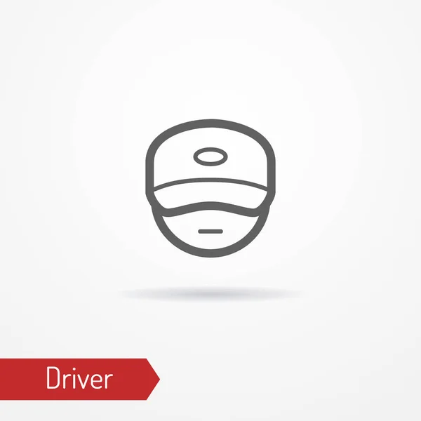 Driver face vector icon — Stock Vector