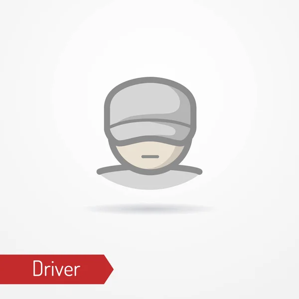 Icona del vettore volto conducente — Vettoriale Stock