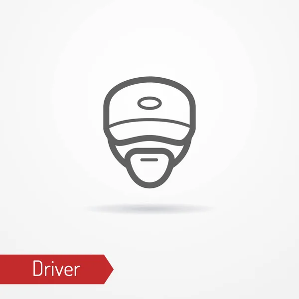 Fahrer Gesicht Vektor-Symbol — Stockvektor