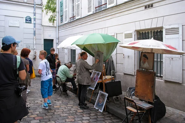 Corner street artists. — Stock Photo, Image