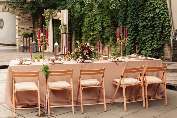 Decoração de mesa de casamento — Fotografia de Stock