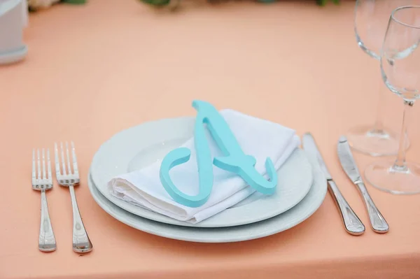 El ejemplo lindo de mesa de boda servir —  Fotos de Stock