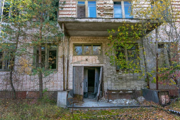 Fantasma Cittadino Pripyat Zona Esclusione Chernobyl Incidente Alla Centrale Nucleare — Foto Stock