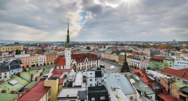 Olomouc, Çek Cumhuriyeti için şehir manzarası Panoraması.