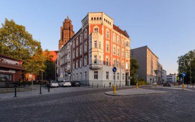 Güzel şehir mimarisi Gliwice orta kısmında