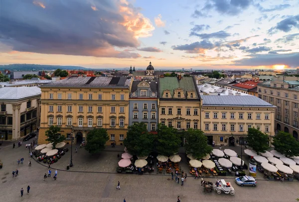 Panoramę miasta Krakowa. Zdjęcie dnia. Polska. — Zdjęcie stockowe