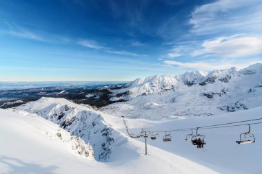 Kasprowy Wierch Tatra Dağları kış, gün foto'nda