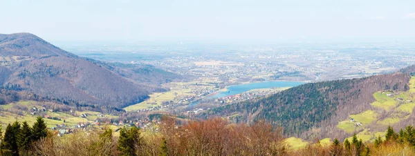 Panorama Zar Mountain Settlement Spring Day Poland Europe — Stock Photo, Image