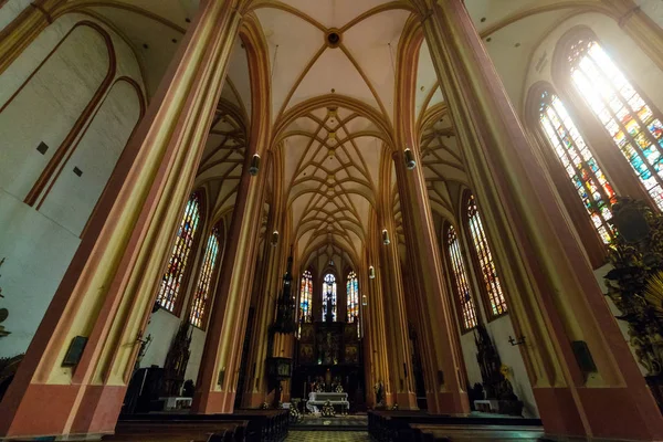 O interior da Igreja de São Maurício em Olomouc — Fotografia de Stock