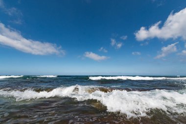 Girit Yunanistan 'ın kıyı şeridi. Gün Fotoğrafı.