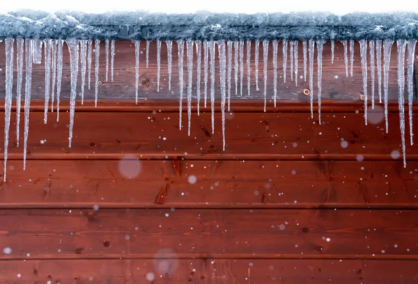 Symbole de gel - neige, glaçons. Fond d'hiver . — Photo