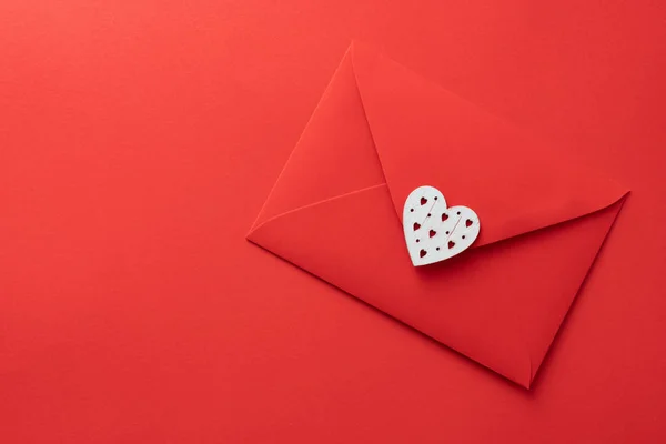 valentines day love letter Flat lay background