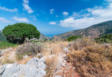 Girit Adası 'nın muhteşem manzara manzarası. Gün foto.