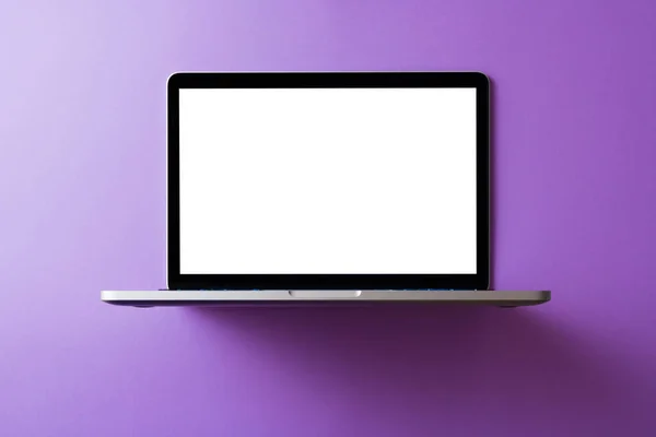 Laptop Blank Screen Mockup Concept Creative Workspace Background — Stock Photo, Image