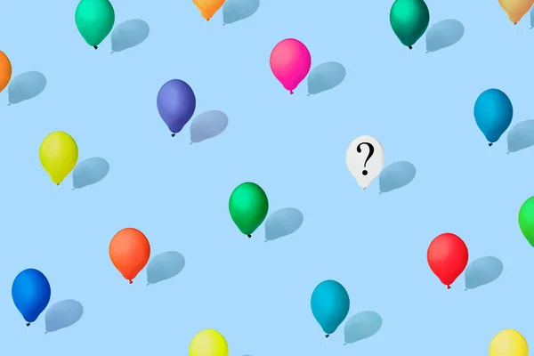 Bunte Luftballons Als Symbol Der Heterogenität Der Gesellschaft Modernen Isometrischen — Stockfoto